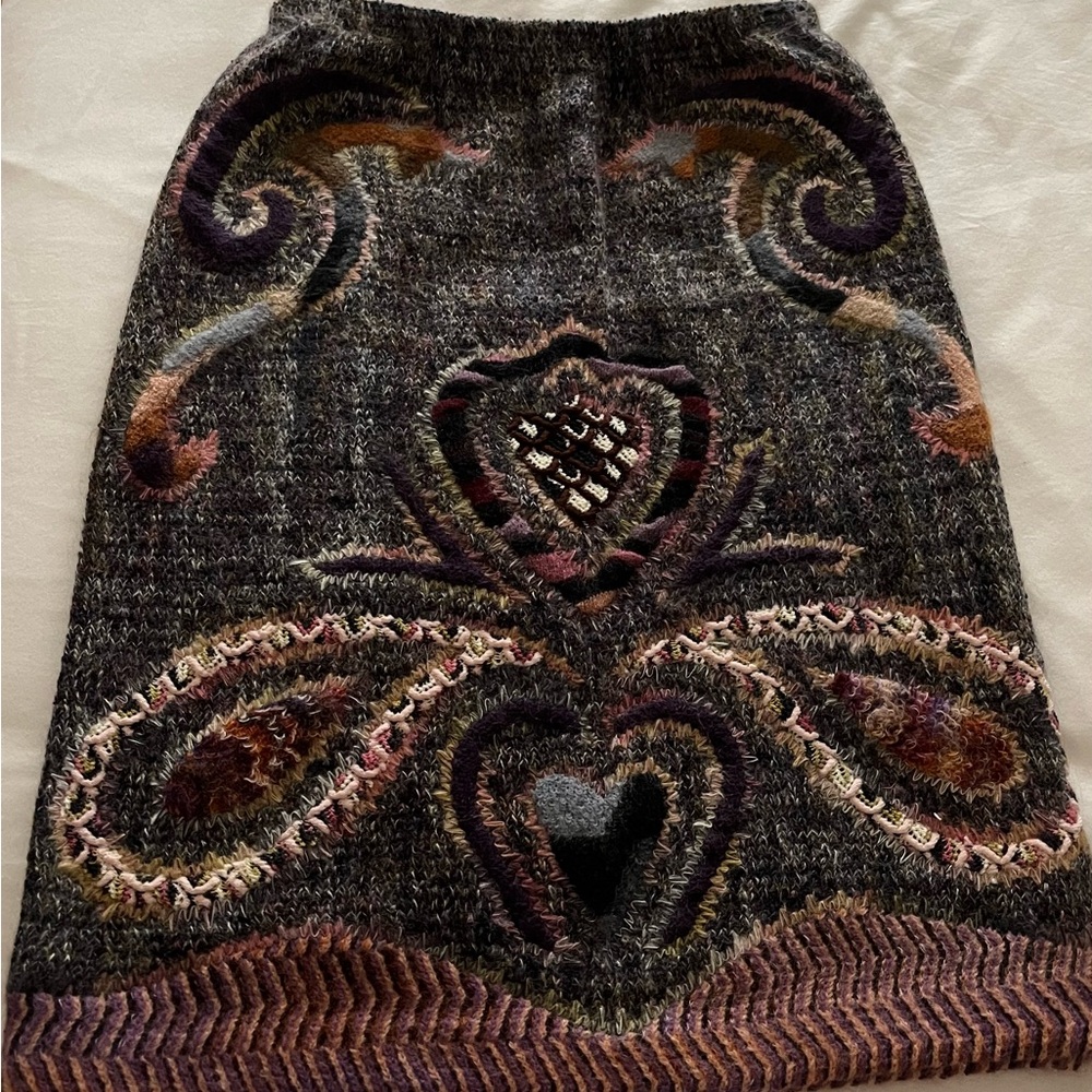 Missoni Elegant Paisley Wool Mohair Knit Skirt - Multicolor Sz 4 1/150